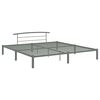 vidaXL Estructura de cama sin colch&oacute;n metal gris 180x200 cm