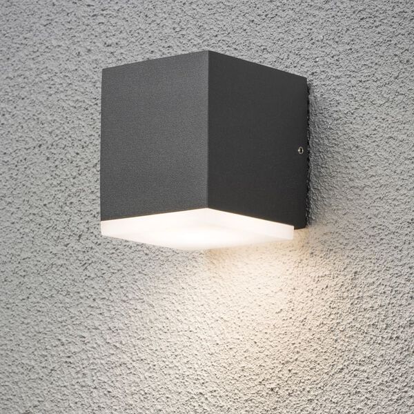 KONSTSMIDE L&aacute;mpara LED de pared Monza gris oscuro 1x6W