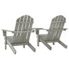 vidaXL Sillas Adirondack de jardín y mesita madera maciza abeto gris