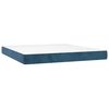 vidaXL Cama box spring con colch&oacute;n terciopelo azul oscuro 180x200 cm