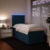 vidaXL Cama box spring con colch&oacute;n terciopelo azul 90x200 cm
