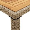 vidaXL Mesa de jard&iacute;n rat&aacute;n sint&eacute;tico madera acacia beige 123x60x74cm