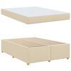 vidaXL Estructura de cama con colch&oacute;n Crema 140 x 200 cm tela
