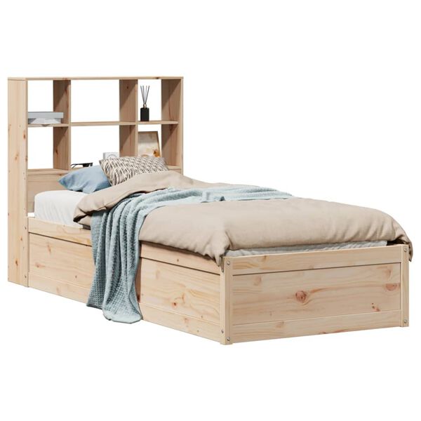 vidaXL Estructura de cama sin colch&oacute;n madera maciza de pino 100x200 cm