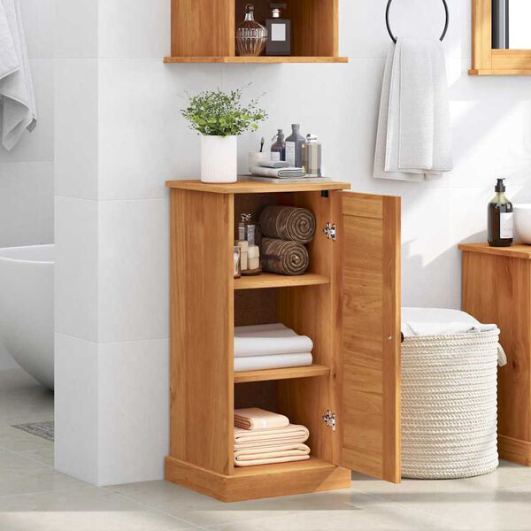 vidaXL Mueble de Cuarto de Ba&ntilde;o con estante VIGO Marr&oacute;n y Marr&oacute;n Miel