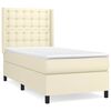 vidaXL Cama box spring con colch&oacute;n cuero sint&eacute;tico crema 80x200 cm