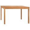 vidaXL Mesa de comedor para jard&iacute;n madera maciza de teca 120x120x77 cm