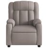 vidaXL Sill&oacute;n reclinable de masaje el&eacute;ctrico tela gris taupe