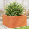 vidaXL Jardinera madera maciza de pino marr&oacute;n cera 80x80x46 cm