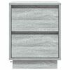 vidaXL Armario de Noche con caj&oacute;n 2 pcs Gris 39 x 34,5 x 50 cm