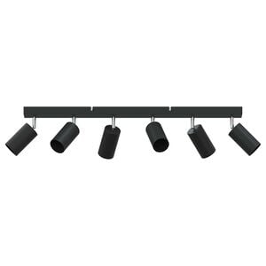 vidaXL Foco de techo con focos Negro 73 x 6 x 16 cm Metal