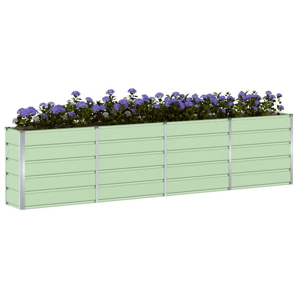 vidaXL Jardinera Verde 160 x 40 x 75 cm Acero