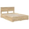 vidaXL Estructura de cama con cabecera Roble Sonoma 140 x 190 cm