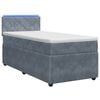 vidaXL Cama box spring con colch&oacute;n Gris oscuro 80 x 200 cm Terciopelo
