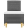 vidaXL Cama tipo Box Spring con colch&oacute;n Gris oscuro 90 x 200 cm tela