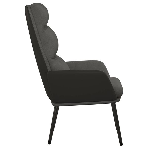 vidaXL Sillón de relax de tela gris oscuro