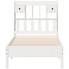 vidaXL Cama con estantería sin colchón madera maciza blanca 75x190 cm