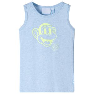 Camiseta de tirantes infantil azul suave m&eacute;lange 104
