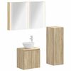 vidaXL Juego de muebles de ba&ntilde;o 4 pcs Roble Sonoma