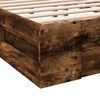 vidaXL Cama con cajones madera de ingenier&iacute;a roble ahumado 200x200 cm
