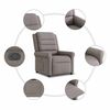 vidaXL Sill&oacute;n reclinable de tela gris taupe