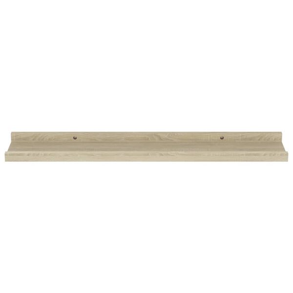 vidaXL Estantes de pared 4 unidades roble Sonoma 60x9x3 cm