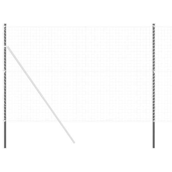 vidaXL Poste de Valla 2 pcs Gris Acero con recubrimiento en polvo