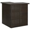 vidaXL Mesa de bar de esquina marr&oacute;n rat&aacute;n sint&eacute;tico 100x50x105 cm