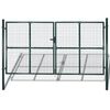 vidaXL Puerta doble para valla de 300x150 cm acero con recubrimiento en polvo