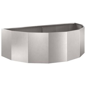 vidaXL Jardinera Plateado 120 x 60 x 35 cm Acero inoxidable