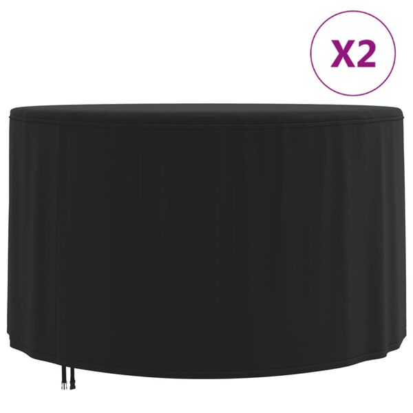 vidaXL Cubiertas muebles jard&iacute;n 2 uds tela Oxford 420D &Oslash; 128x71 cm