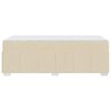 vidaXL Estructura de cama con colch&oacute;n Crema 120 x 190 cm tela
