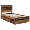 vidaXL Estructura de cama con cabecera Madera vieja 100 x 200 cm