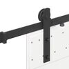 vidaXL Kit de herrajes para puertas correderas acero negro 183 cm