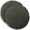 vidaXL Funda de almohada 2 pcs HEERLEN Gris antracita &Oslash; 30 cm pana