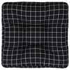 vidaXL Coj&iacute;n para pal&eacute;s tela Oxford a cuadros negro 60x61,5x10 cm
