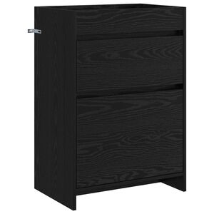 vidaXL Gabinete de ba&ntilde;o debajo del lavabo Roble Negro
