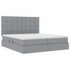 vidaXL Cama con almacenamiento Gris Claro 200 x 200 cm Cuero sint&eacute;tico