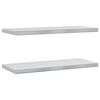 vidaXL Estantes de pared 2 uds acero inoxidable plateado 75x30 cm