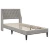 vidaXL Estructura de cama con colch&oacute;n Gris Claro 90 x 190 cm