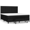 vidaXL Cama box spring con colch&oacute;n tela negro 180x200 cm