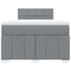 vidaXL Cama box spring con colch&oacute;n tela gris claro 120x190 cm