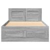 vidaXL Cama con cabecero madera de ingenier&iacute;a gris Sonoma 90x190 cm
