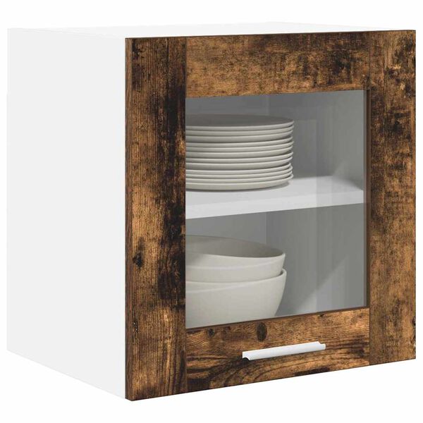 vidaXL Mueble colgante con puerta Roble ahumado 40 x 31 x 40 cm