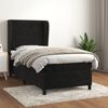 vidaXL Cama box spring con colch&oacute;n terciopelo negro 100x200 cm