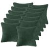 vidaXL Funda de almohada 12 uds. HEERLEN Verde oscuro 40 x 40 cm