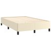 vidaXL Estructura de cama sin colch&oacute;n cuero sint&eacute;tico crema 120x190 cm