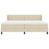 vidaXL Cama tipo Box Spring con colch&oacute;n Crema 200 x 200 cm Poli&eacute;ster