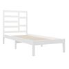 vidaXL Estructura de cama sin colch&oacute;n madera maciza blanco 100x200 cm