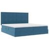 vidaXL Cama con almacenamiento y LED con LED Azul Oscuro 200 x 200 cm